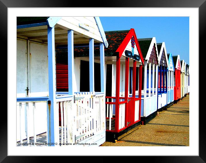 Southwold Beach Huts Framed Mounted Print by Megan Winder