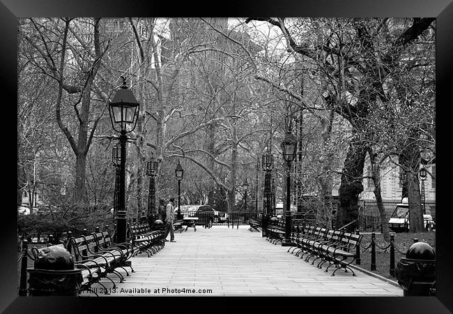 New York Battery Park Framed Print by Megan Winder