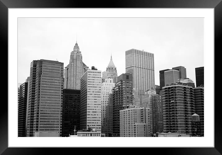 New York Skyscrapers Framed Mounted Print by Megan Winder