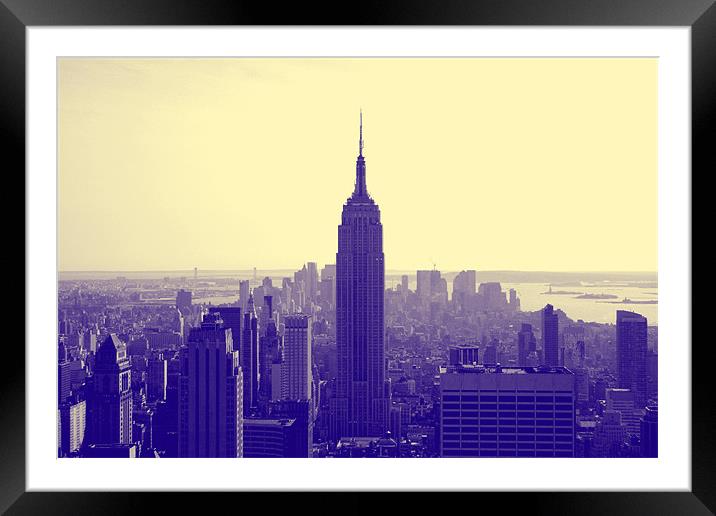 Empire State, New York City Framed Mounted Print by Megan Winder