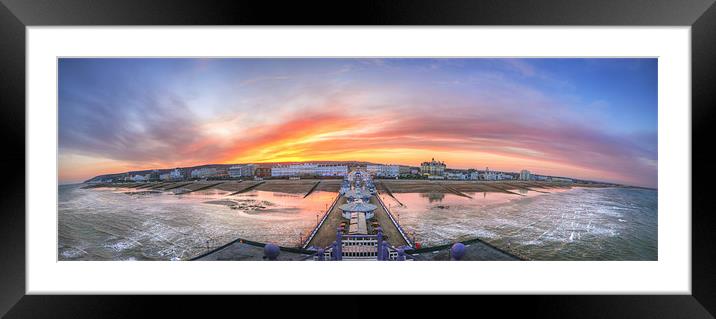Ash Over Eastbourne Framed Mounted Print by Michael Baldwin