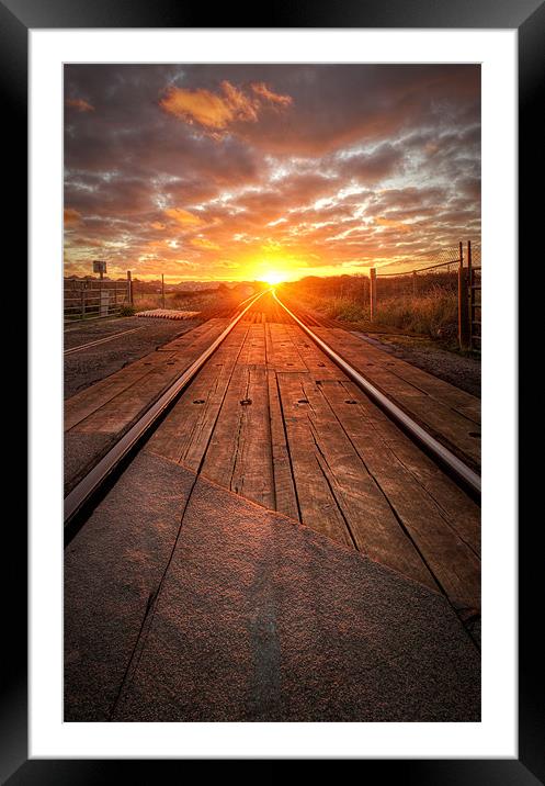Sunrise on the Line Framed Mounted Print by Michael Baldwin
