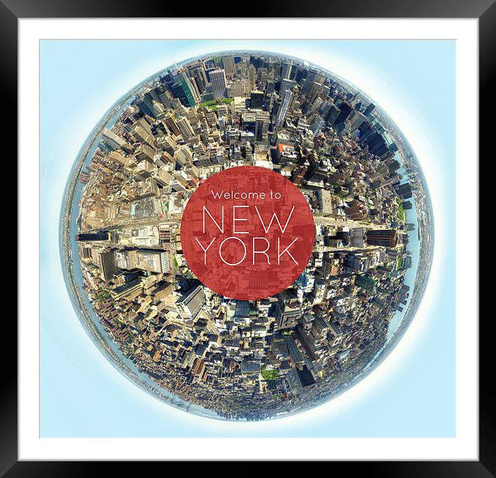 Planet NYC Framed Mounted Print by Michael Baldwin