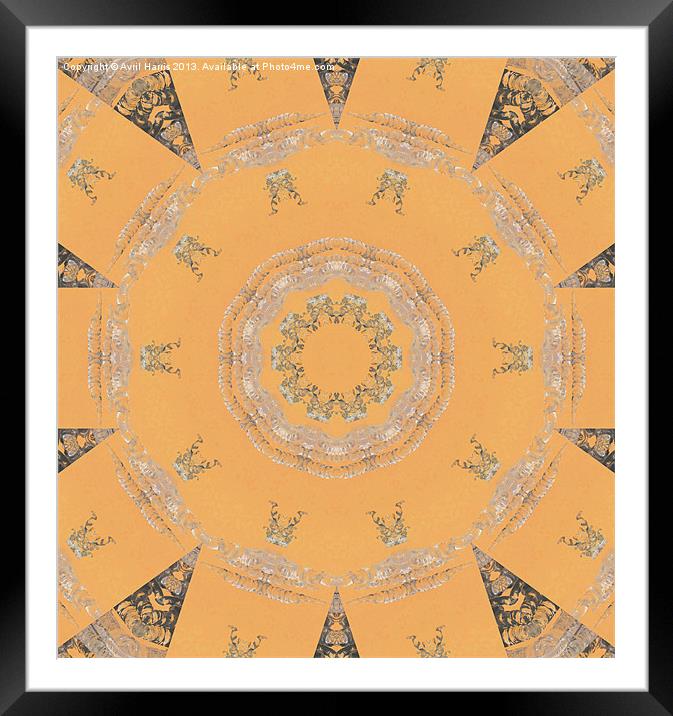 Kaleidoscope of icicles Framed Mounted Print by Avril Harris