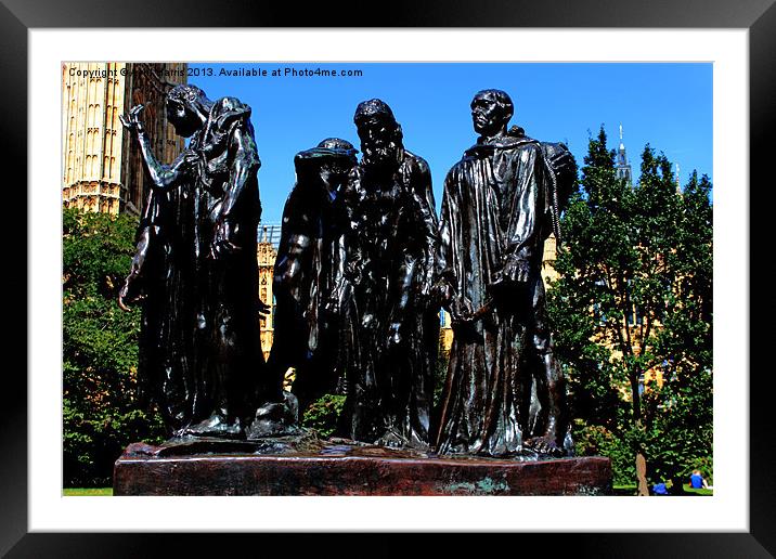 The Burghers of Calais Framed Mounted Print by Avril Harris
