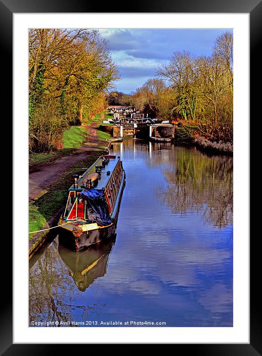 Stockton Locks Framed Mounted Print by Avril Harris