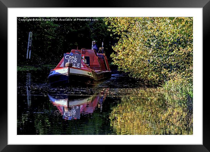 Anyone for coal on the oxford canal Framed Mounted Print by Avril Harris