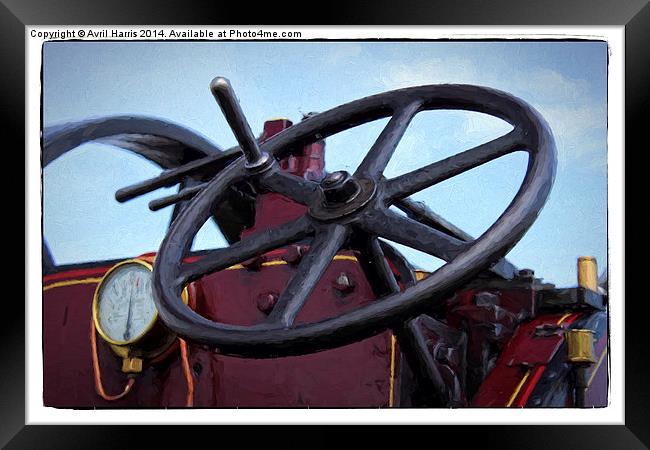 Traction engine close up collection 3 Framed Print by Avril Harris