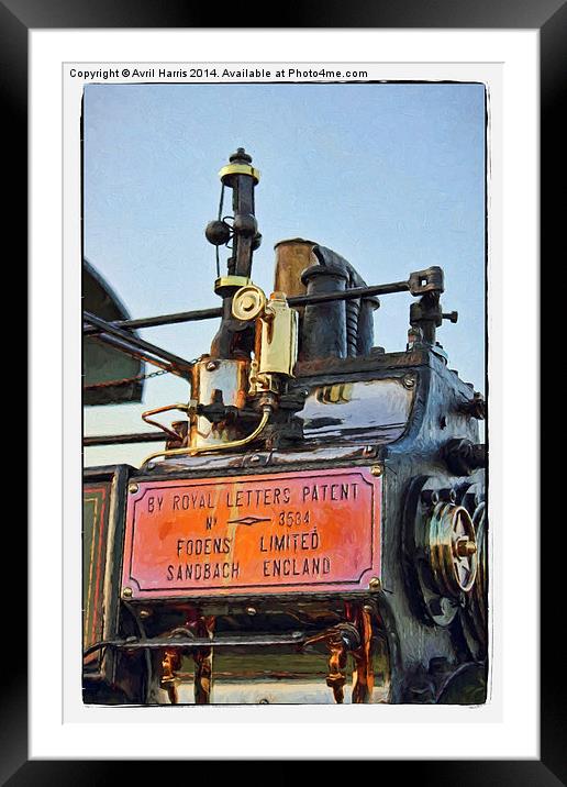 Traction engine close up collection 5  Framed Mounted Print by Avril Harris