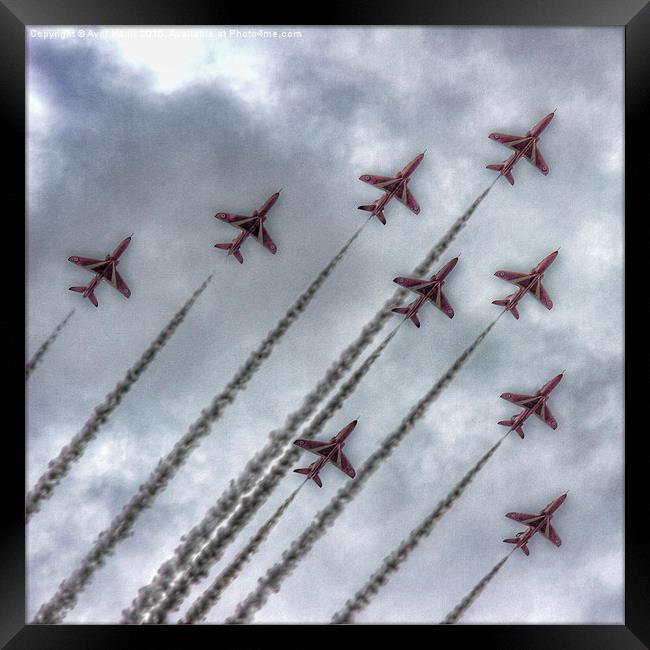  Red Arrows Framed Print by Avril Harris