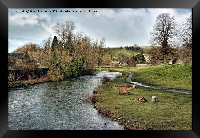 River Wye at Bakewell Framed Print by Avril Harris