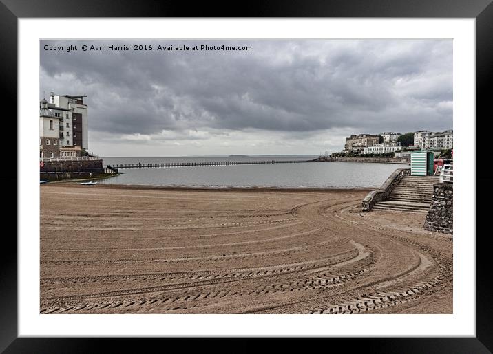 Marine Lake Weston-super-Mare Framed Mounted Print by Avril Harris