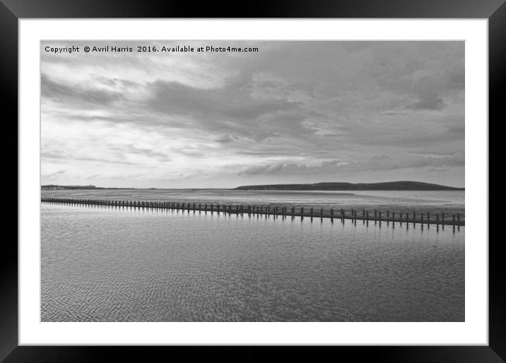 Weston-super-Mare black and white  Framed Mounted Print by Avril Harris