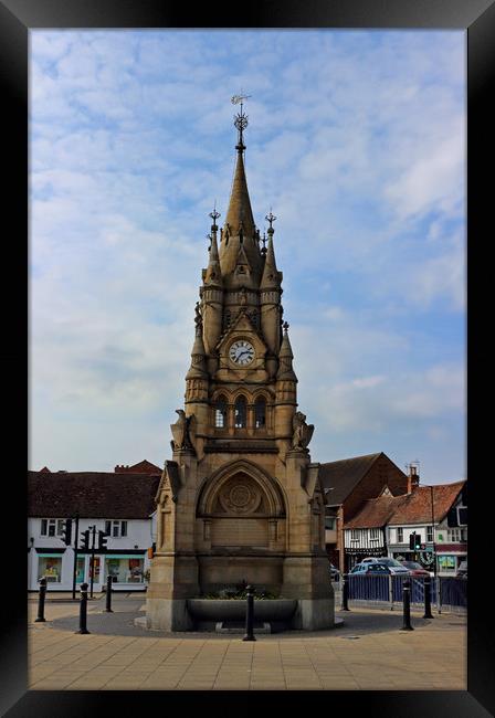 The American Fountain Stratford upon Avon Framed Print by Avril Harris