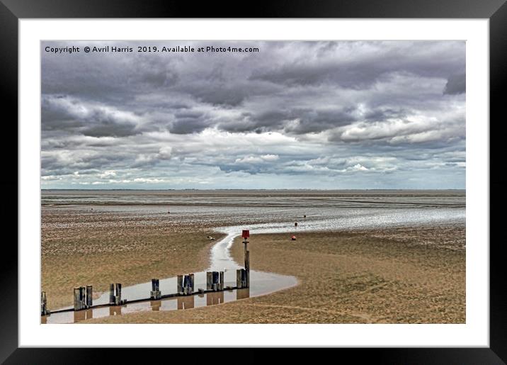 Cleethorpes Beach Lincolnshire Framed Mounted Print by Avril Harris
