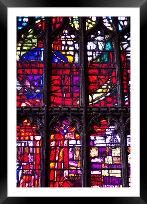 Stained Window Framed Mounted Print by Stephen Paul Cahill