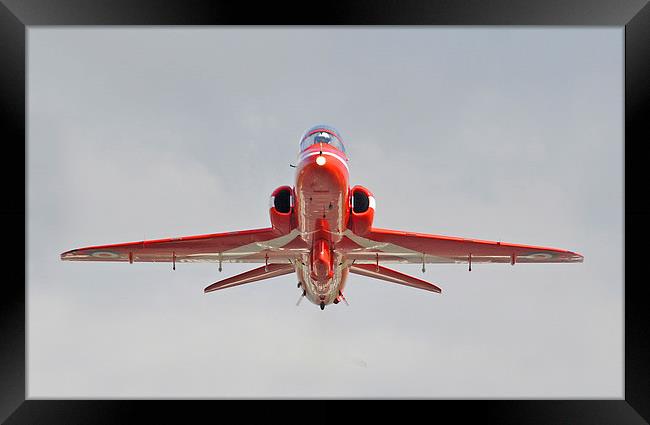 Red Arrow Framed Print by Claire Hartley
