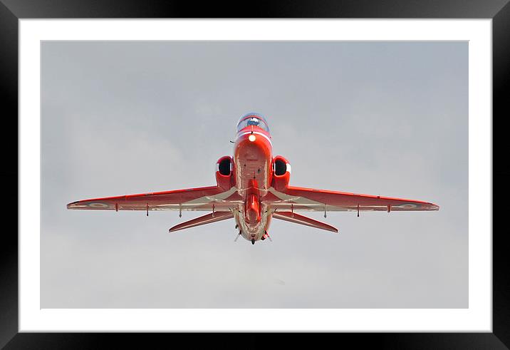 Red Arrow Framed Mounted Print by Claire Hartley