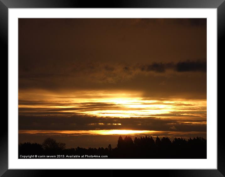 And the sun rose this morning Framed Mounted Print by carin severn