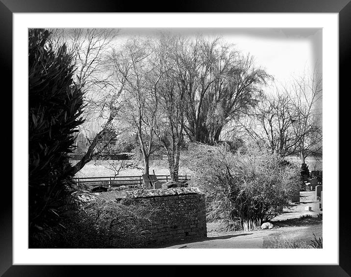 The Church Yard Framed Mounted Print by carin severn