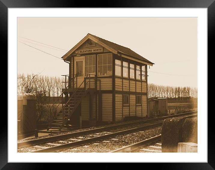 Signal Box Framed Mounted Print by carin severn