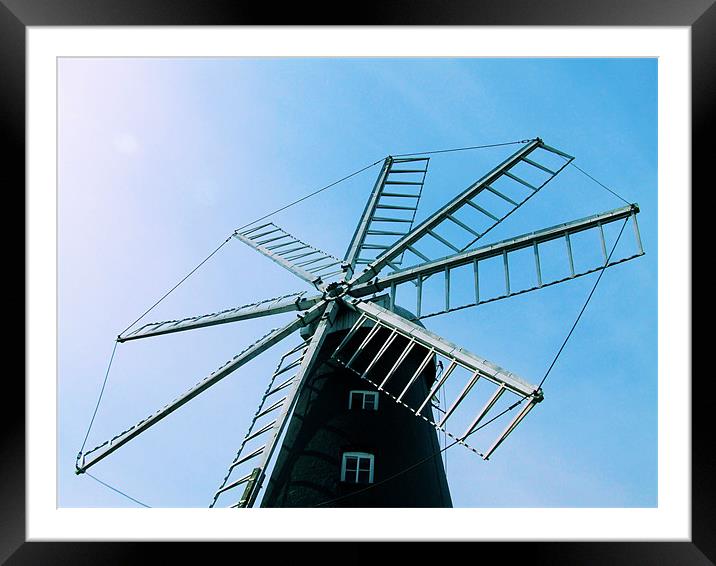 Windmill Framed Mounted Print by carin severn