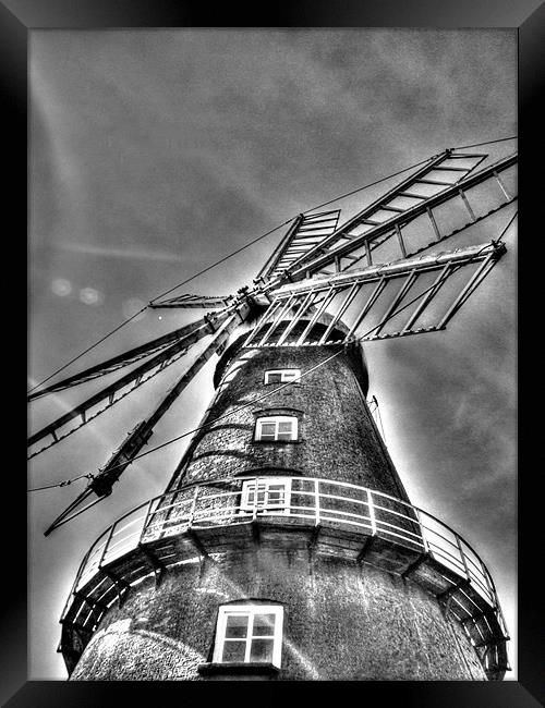 Windmill of the Fens Framed Print by carin severn