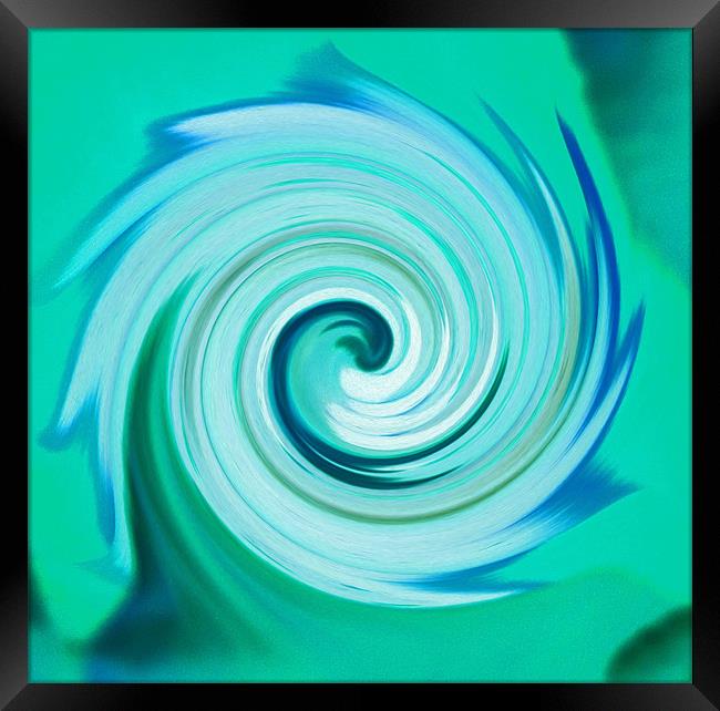 blue swirl Framed Print by carin severn