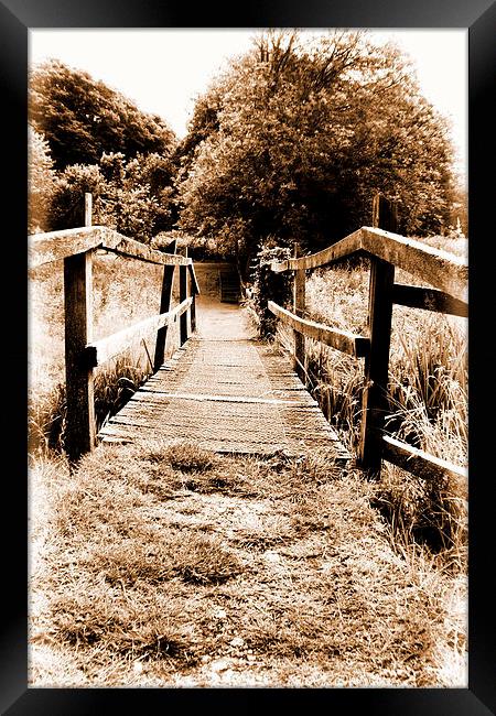 little bridge Framed Print by carin severn