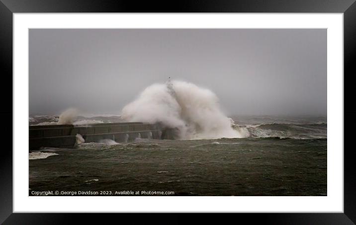 Waves  Framed Mounted Print by George Davidson