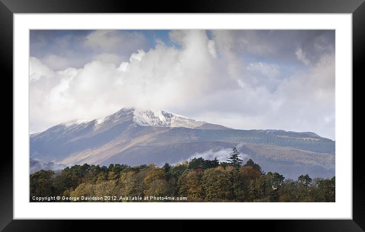 Snowcapped Framed Mounted Print by George Davidson