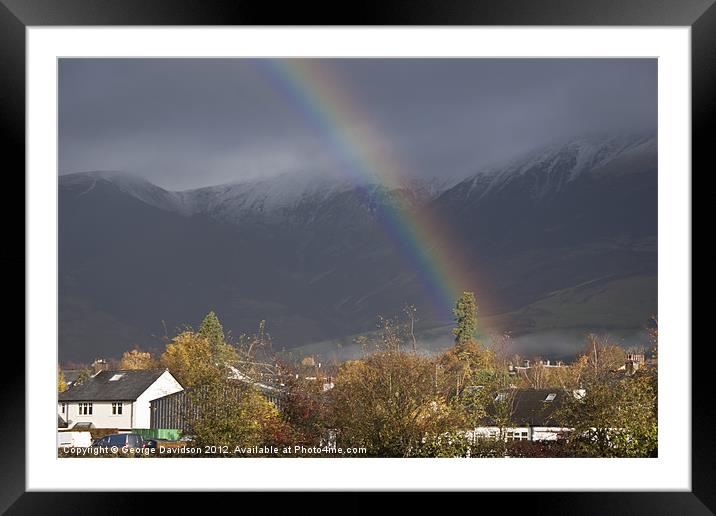 Rainbows End Framed Mounted Print by George Davidson