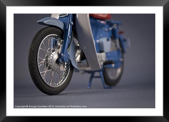 Honda Cub Framed Mounted Print by George Davidson