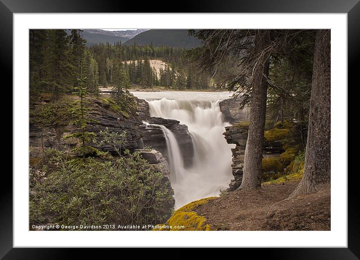 Athabasca Falls 03 Framed Mounted Print by George Davidson
