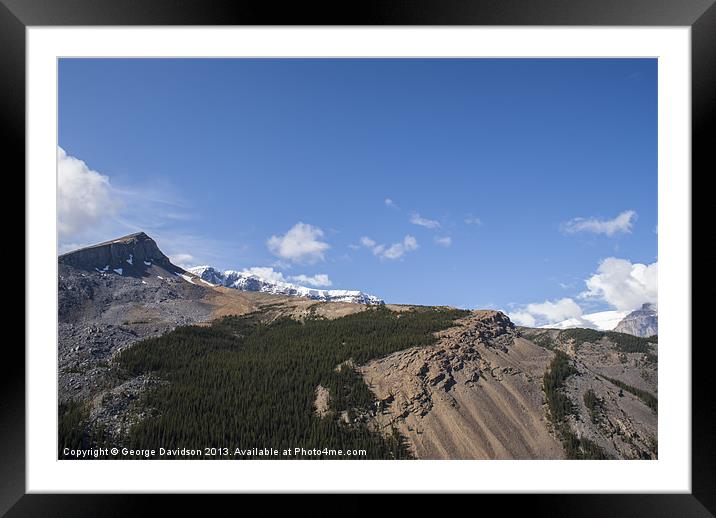 Mountain Meets Sky Framed Mounted Print by George Davidson