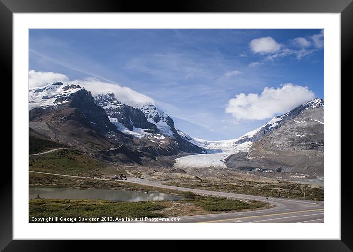 Athabasca Glacier Framed Mounted Print by George Davidson