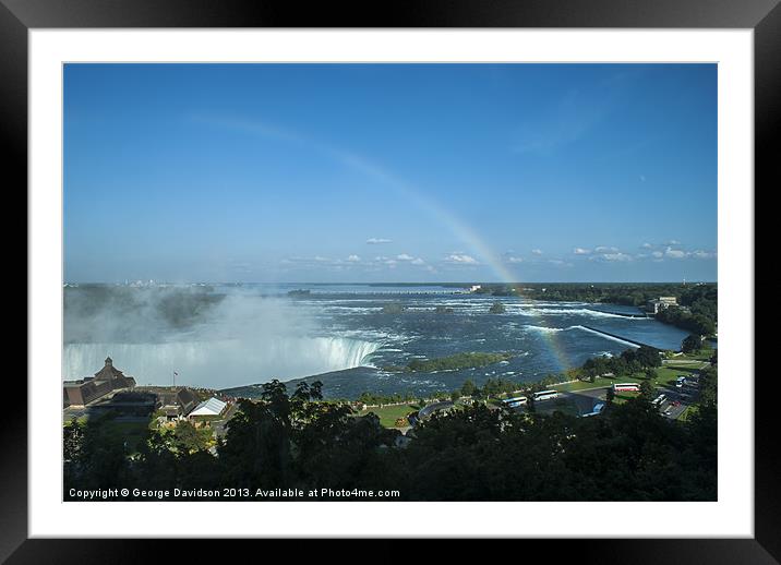 Rainbow Falls Framed Mounted Print by George Davidson
