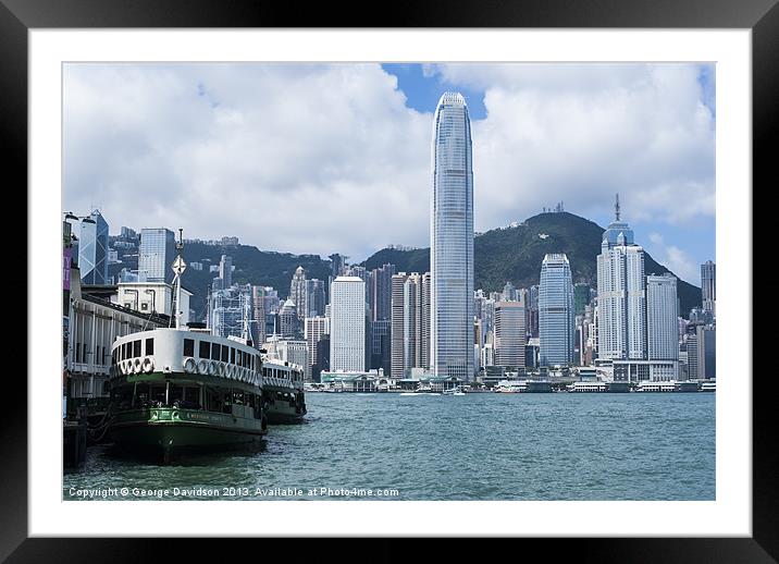 Hong Kong Ferry Framed Mounted Print by George Davidson