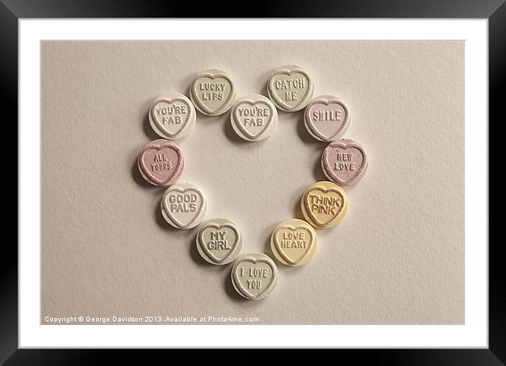 Gotta Love Hearts... Framed Mounted Print by George Davidson