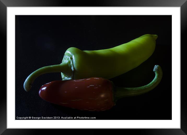 Red & Yellow Heat Framed Mounted Print by George Davidson