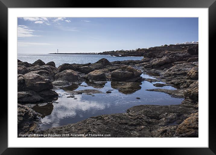 Rockpool Reflections Framed Mounted Print by George Davidson