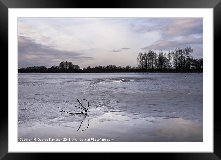 Frozen Waters Framed Mounted Print by George Davidson