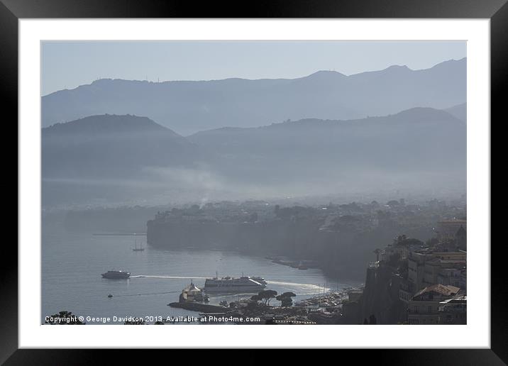 Mist. The Boat Framed Mounted Print by George Davidson