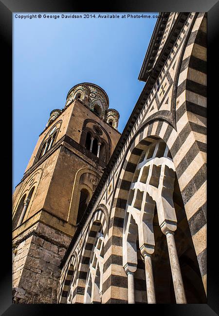 Amalfi Bell Tower & Arches Framed Print by George Davidson