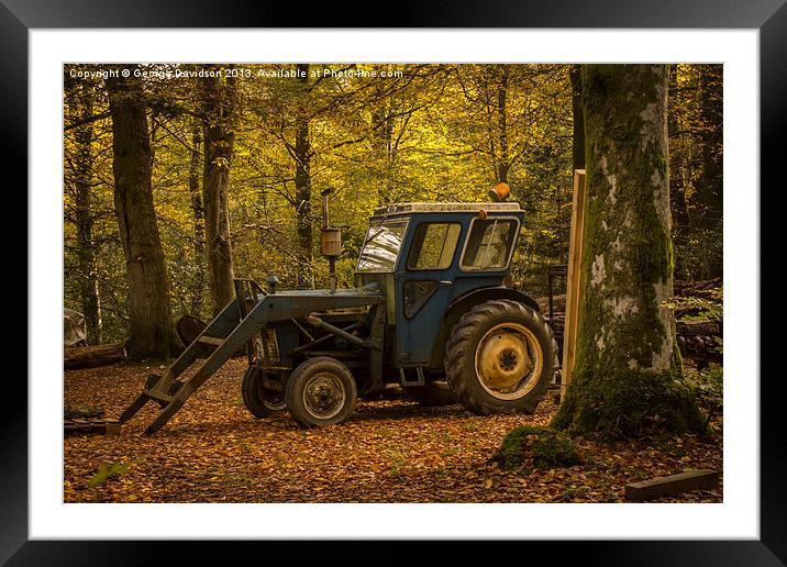 Tractor Framed Mounted Print by George Davidson