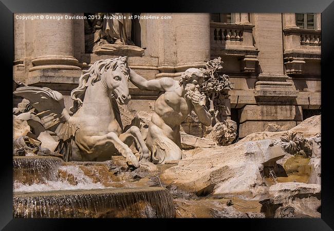 Pegasus in Rome Framed Print by George Davidson