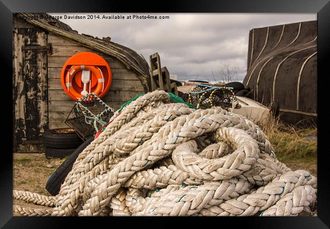 New Rope, Old Boat Framed Print by George Davidson