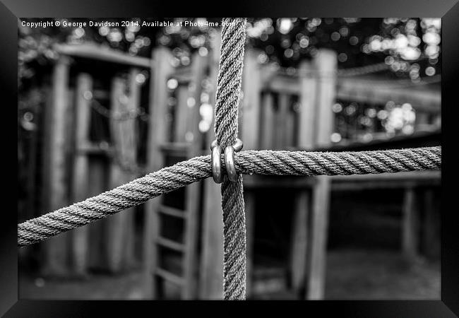 Rope Ladder Framed Print by George Davidson