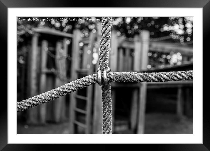 Rope Ladder Framed Mounted Print by George Davidson