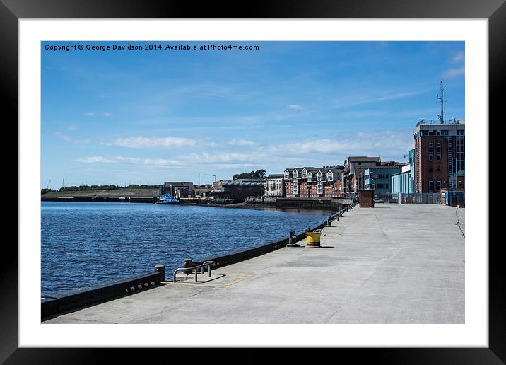 North Shields Fish Quay Framed Mounted Print by George Davidson